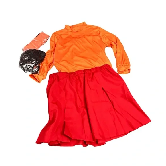 Halloween Orange and Red Skirt Set - Picture 2 of 3